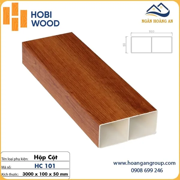Thanh Lam Trang Trí Nhựa Giả Gỗ Hobi Wood 100x50